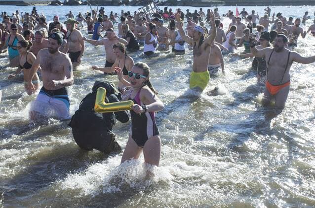 New Year Swimming in Toronto, Canada