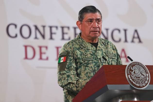 Mexico, Minister of Defence Luis Cresencio Sandoval Press conference in Mexico City