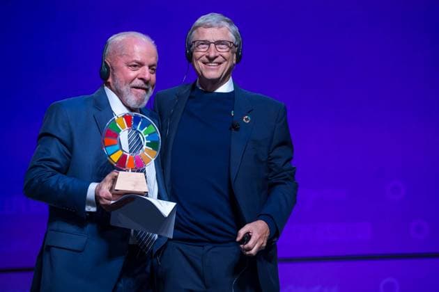 New York, Lula da Silva at the Bill and Melinda Gates Foundation Goalkeepers Award