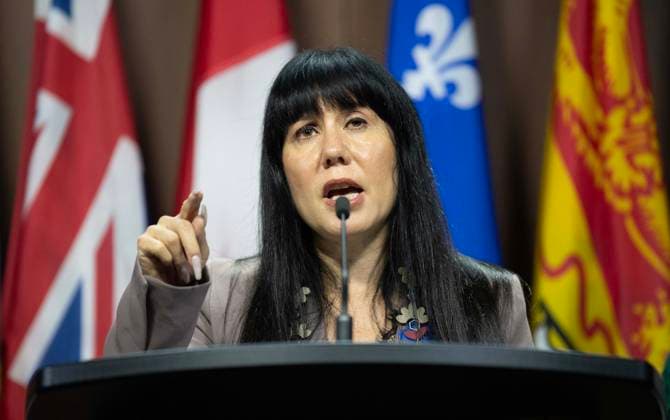 Canada, Leah Gazan Press conference in Ottawa