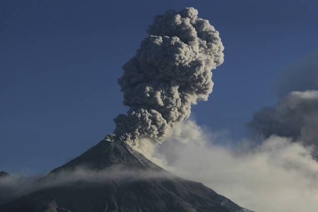 Colima volcano in Mexico spits ashes