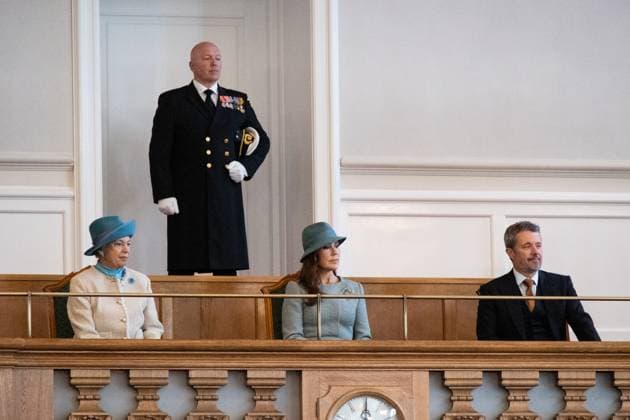 Danish royals at the opening of parliament in Copenhagen