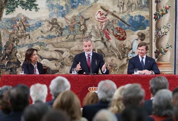 Spain, King Felipe at award ceremony in Madrid