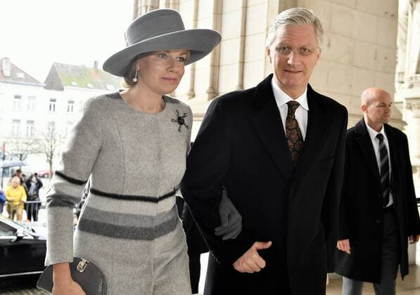 Belgian Royals on the occasion of a fair for the deceased of the family