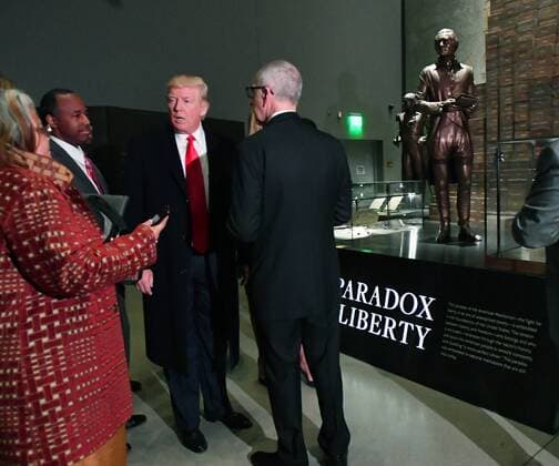 Trump visits Smithsonian National Museum of African American History and Culture