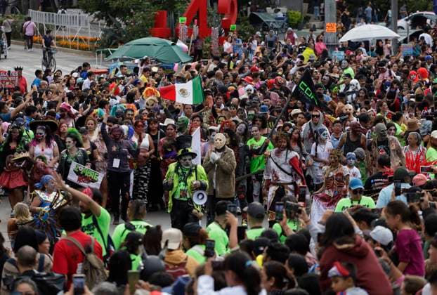 Mexico, Zombie Walk in Mexico City