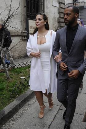 Ashley Graham at the Milan Fashion Week