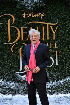 Ian McKellen at the Beauty and the Beast premiere in London