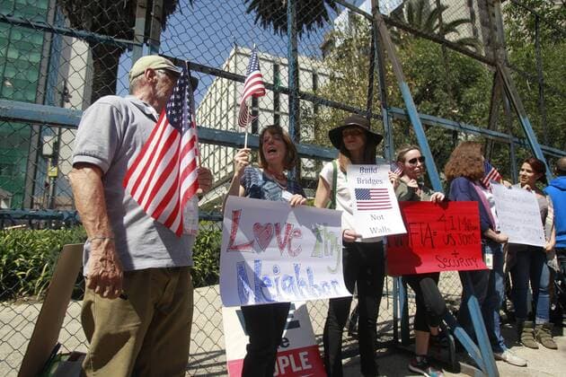 Protest against visit of Rex Tillerson and John Kelly to Mexico