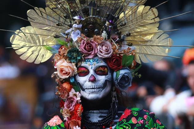 Mexico, La Catrina Parade Kick-off for the Day of the Dead in Mexico City