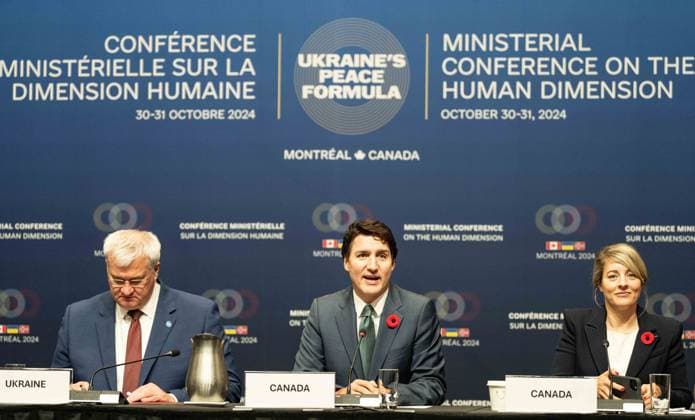 Canada, Justin Trudeau during plenary session on the human dimension in Montreal