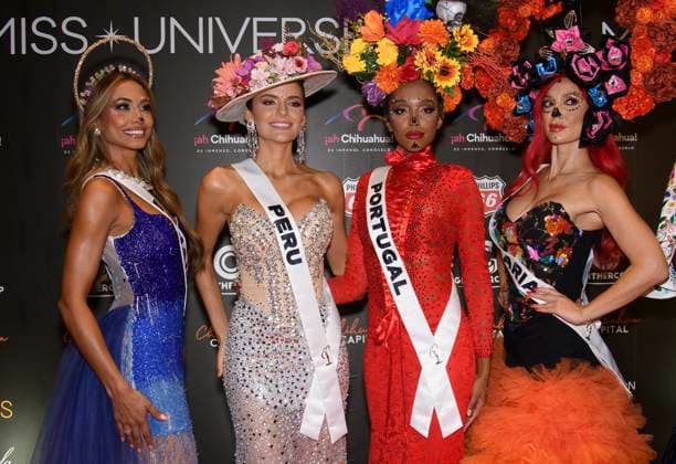 Dia de Muertos, event with Miss Universe candidates in Mexico City