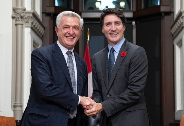 Canada, Justin Trudeau meets Filippo Grandi
