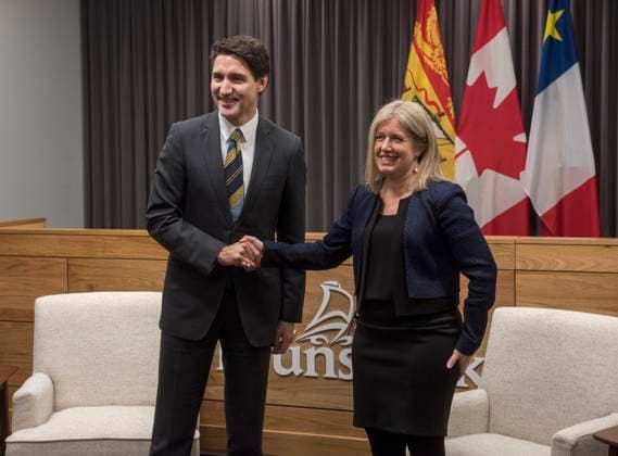 Canada, Justin Trudeau meets Premier of New Brunswick Susan Holt in Fredericton
