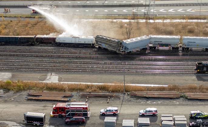 Canada, train derailment in Longueuil near Montreal
