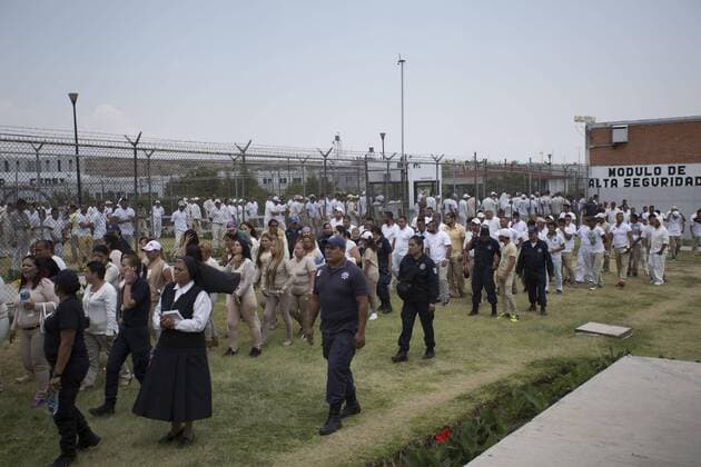 Prisoners celebrate Good Friday in a prison in Morelia, Mexico