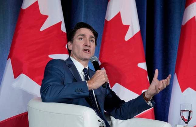 Canada, Justin Trudeau at conference in Ottawa