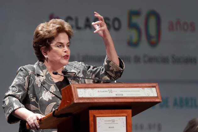 Dilma Rousseff speaks at the CLACSO in Ciudad de Mexico