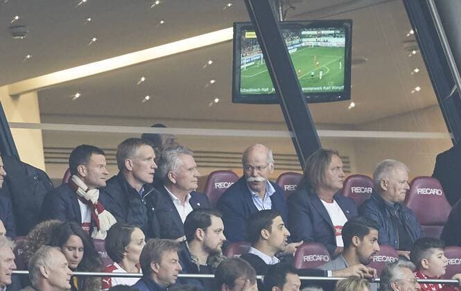 Dieter Zetsche at a football match