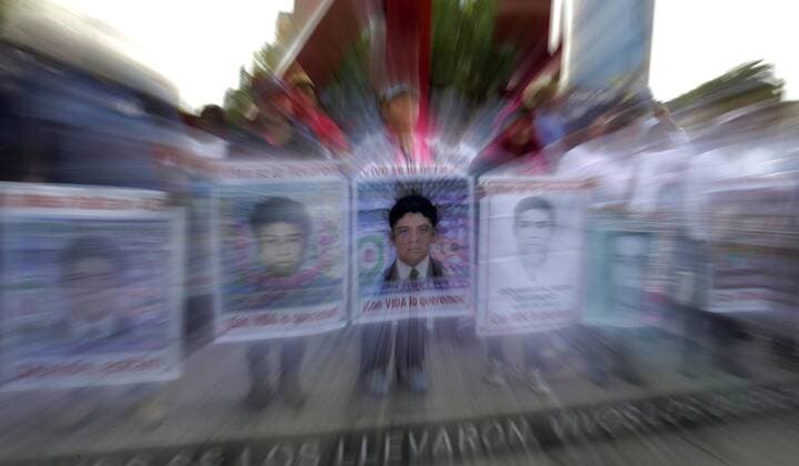 Parents of missing students protest in Mexico City