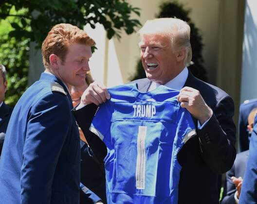 Donald Trump receives Air Force Academy Football Team