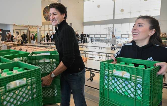 Canada, Prime Minister Justin Trudeau helps for a good cause in Montreal