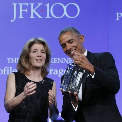 Barack Obama Receives Civil Courage Award in Boston