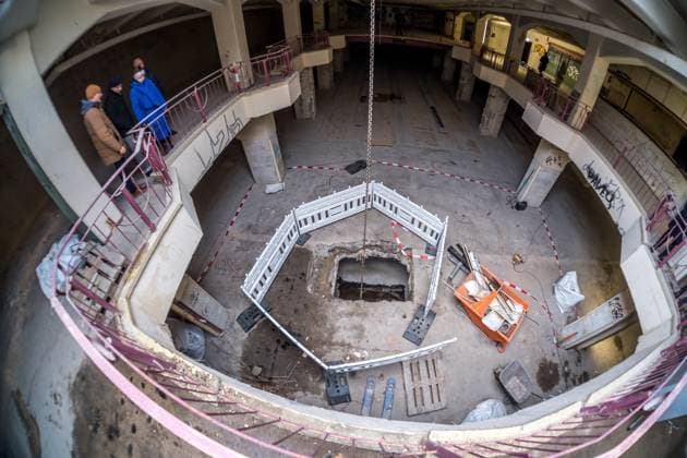 Saxony, tour of the construction site of the new Natural History Museum in Leipzig