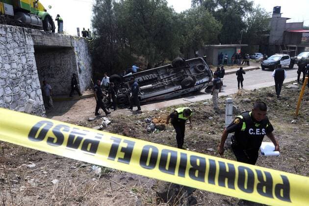 Bus accident in Mexico