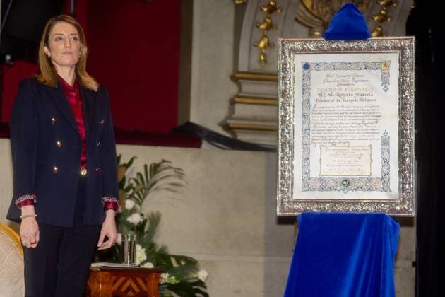 Madrid, Roberta Metsola receives the Forum Europe 2024 Award