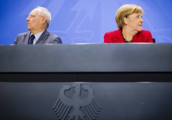 Wolfgang Schäuble, archive pictures with Angela Merkel