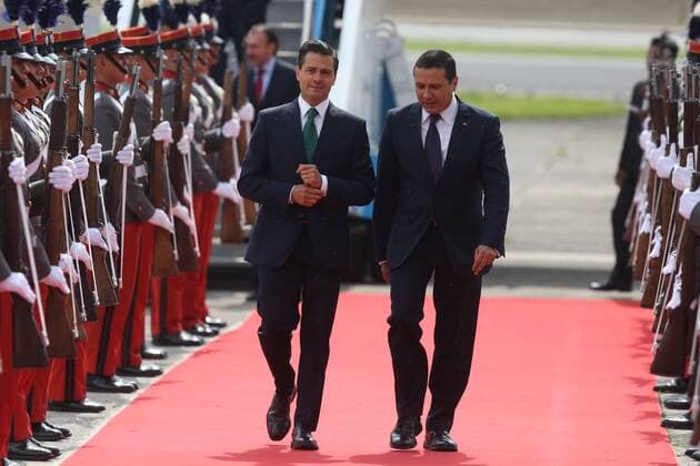 Guatemala: Foreign Minister Morales receives the President of Mexico