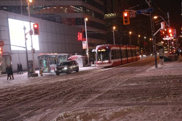 Canada, snowfall in Ontario