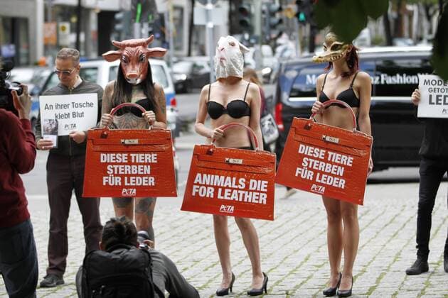 Berlin Fashion Week - PETA Protest
