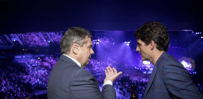 G20 Summit in Hamburg: Gabriel and Trudeau at the Global Citizen Concert