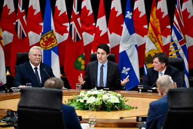 Canada, Justin Trudeau at ministerial meeting in Ottawa