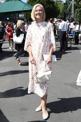 Joely Richardson visits Wimbledon tennis tournament