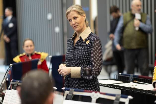 Sophie, Duchess of Edinburgh visits Royal Corps of Army Music at Sandhurst
