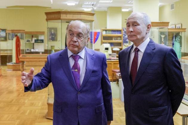 Russia, Vladimir Putin visits the Museum of the History of Lomonosov Moscow University