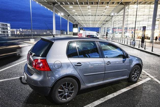 BER airport, VW Golf has been parked there for over a year