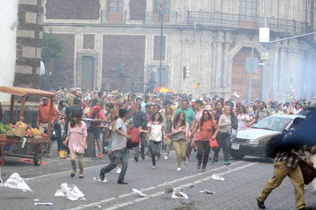 Filming for the film Godzilla: King of the Monsters in Mexico