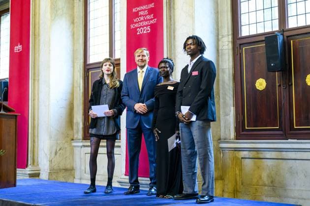 Amsterdam, King Willem Alxeander at the award ceremony for the Royal Prize for Free Painting 2024