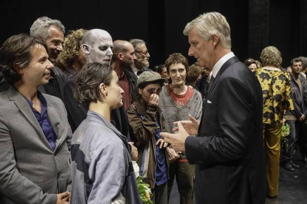 Belgian royal couple visits Pinocchio Premiere in Brussels