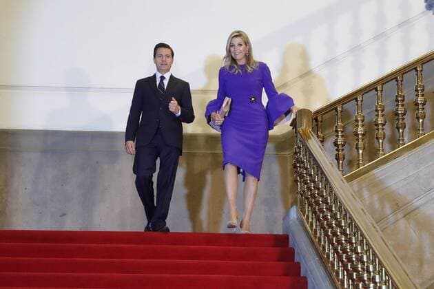 Pena Nieto receives Queen Maxima in Mexico City