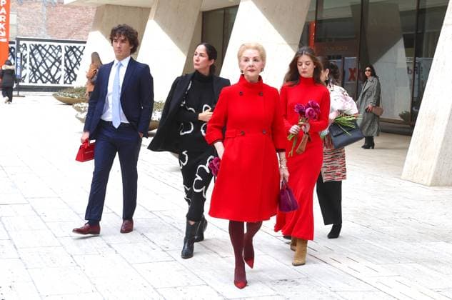 New York Fashion Week, Carolina Herrera and family at the Carolina Herrera fashion show