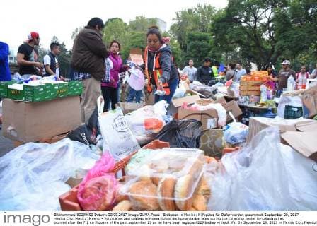 Earthquake in Mexico: relief supplies for victims are collected