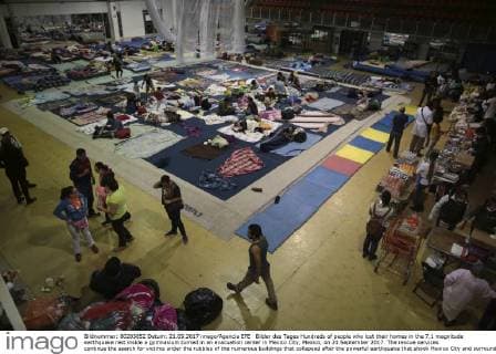 Earthquake in Mexico: Emergency shelters