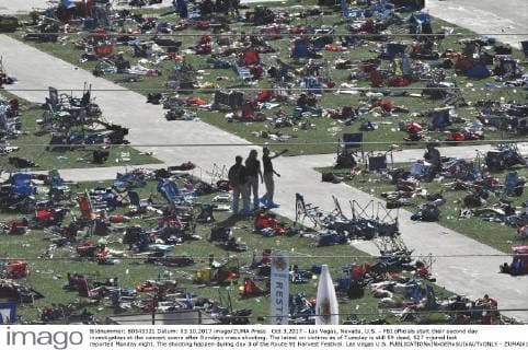 Attack on concert goers in Las Vegas - Investigations at the scene of the crime