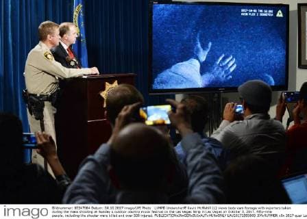 Attack on concert visitors in Las Vegas - Sheriff evaluates body cam videos in front of journalists