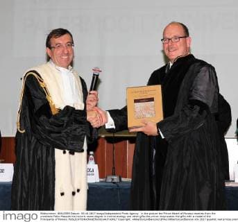 Prince Albert of Monaco receives award from the University of Palermo